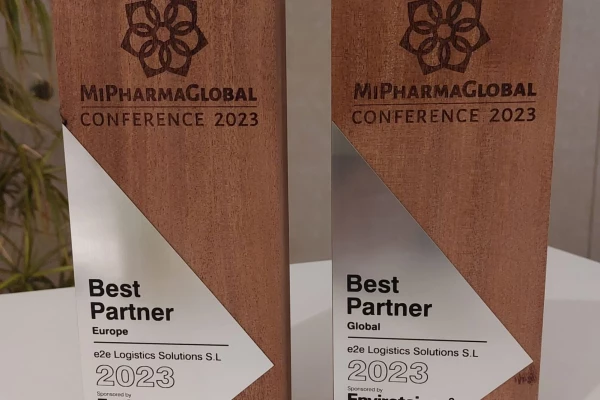 E2e Logistics Solutions  Mejor partner Global y Europeo del Año 2023 en la Convención Anual de Logística Farmacéutica de la asociación Mi Pharma Global.